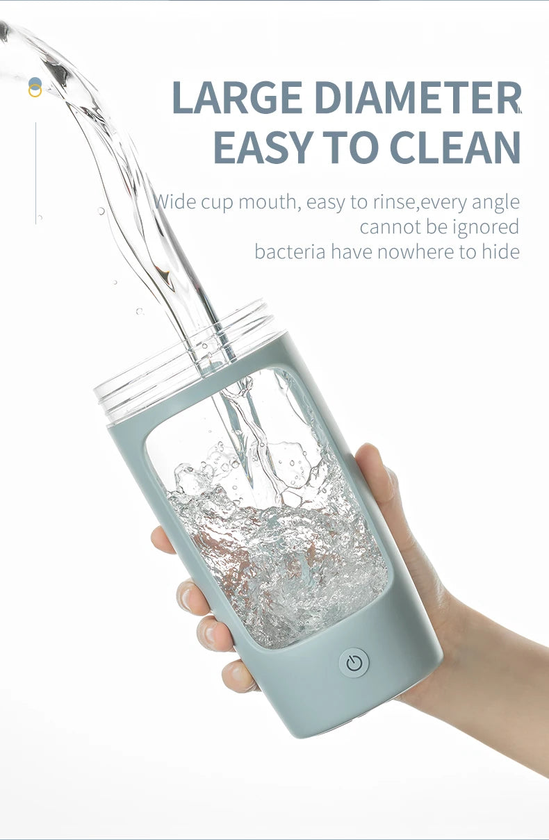 Botella agitadora eléctrica portátil, mezclador de proteínas en polvo, Fitness, Vaso Mezclador automático, taza agitadora, botella de agua deportiva, 650ML