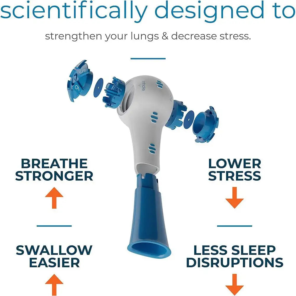 Entrenador de respiración, herramienta de entrenamiento de expansión pulmonar portátil de resistencia ajustable, aumenta la capacidad pulmonar, ejercitador Abdominal para correr