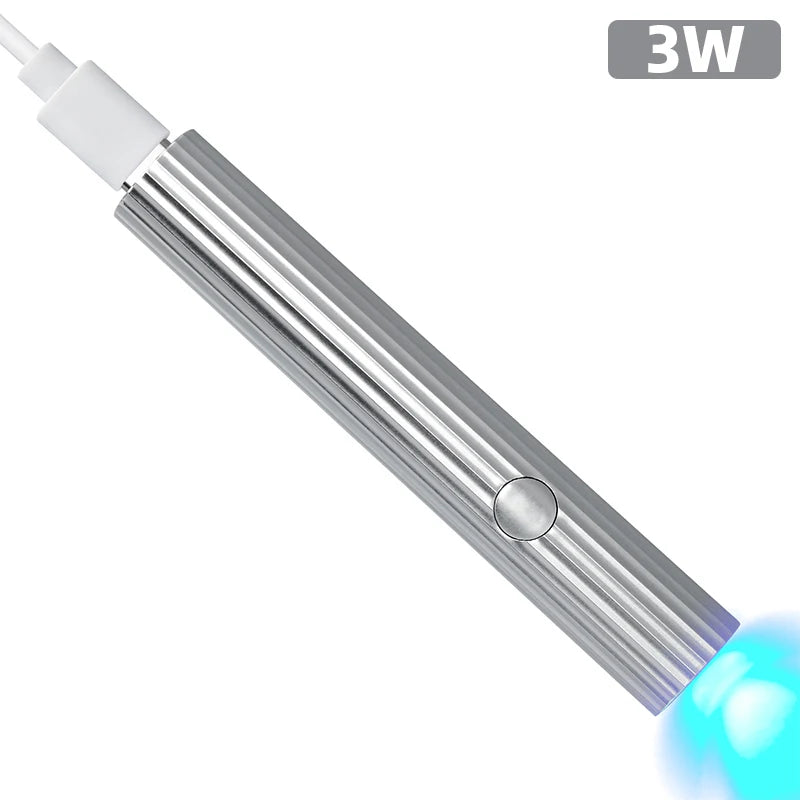 Mini lámpara de uñas portátil de mano para todos los esmaltes de Gel, máquina secadora de uñas USB de secado rápido, lámpara de uñas LED UV, Mini linterna con bolígrafo