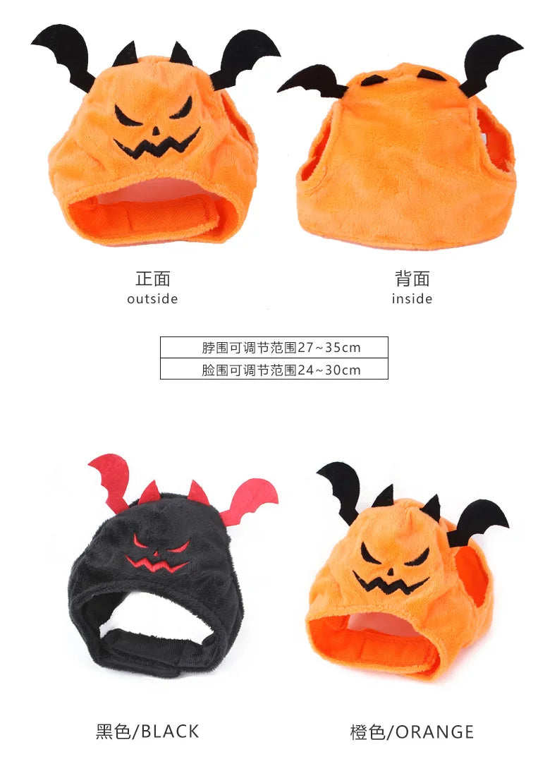 Disfraz de Halloween para perro y gato, Disfraces para perros pequeños, sombrero de murciélago, suministros para mascotas