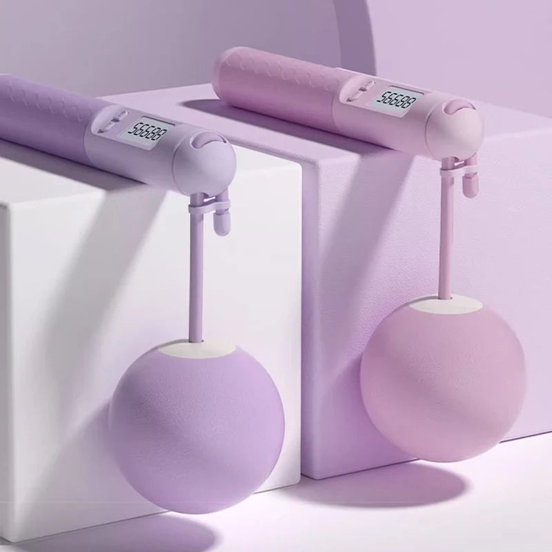 Cuerda para saltar Digital inteligente con función de conteo automático, diseño ponderado inalámbrico para entrenamiento cardio en interiores y exteriores, quema de grasa en casa