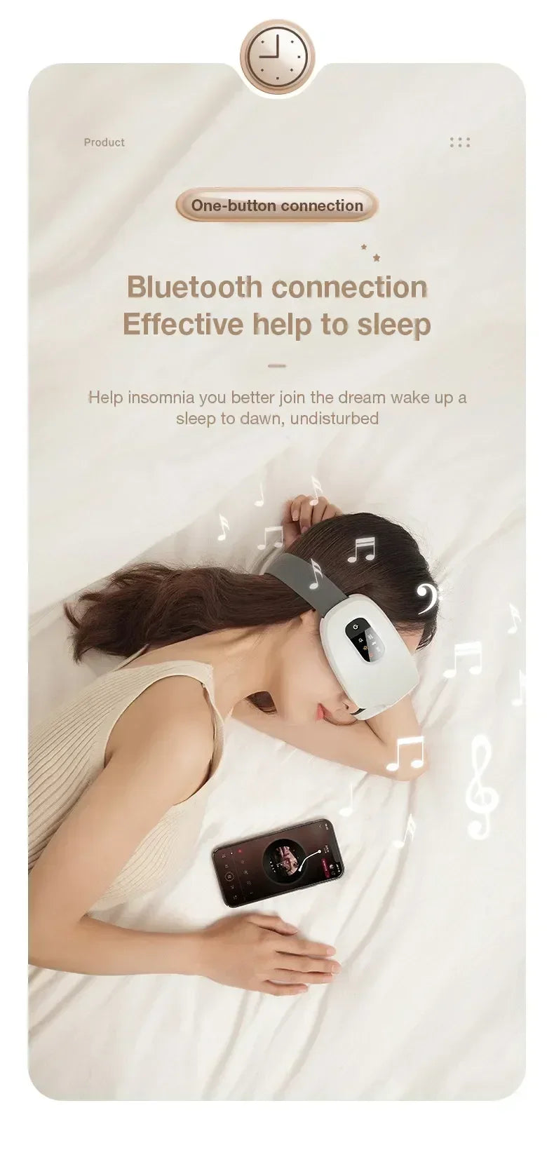 Masajeador de ojos 4D, Airbag inteligente, vibración, instrumento para el cuidado de los ojos, compresa caliente, Bluetooth, gafas de masaje para ojos, fatiga, cuidado antiarrugas