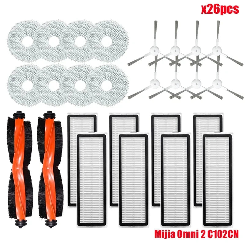 Compatible con Xiaomi Robot aspirador X20 + / X20 Plus, piezas de repuesto, accesorios, Cepillo Lateral principal, filtro Hepa, paño de mopa, bolsa para polvo
