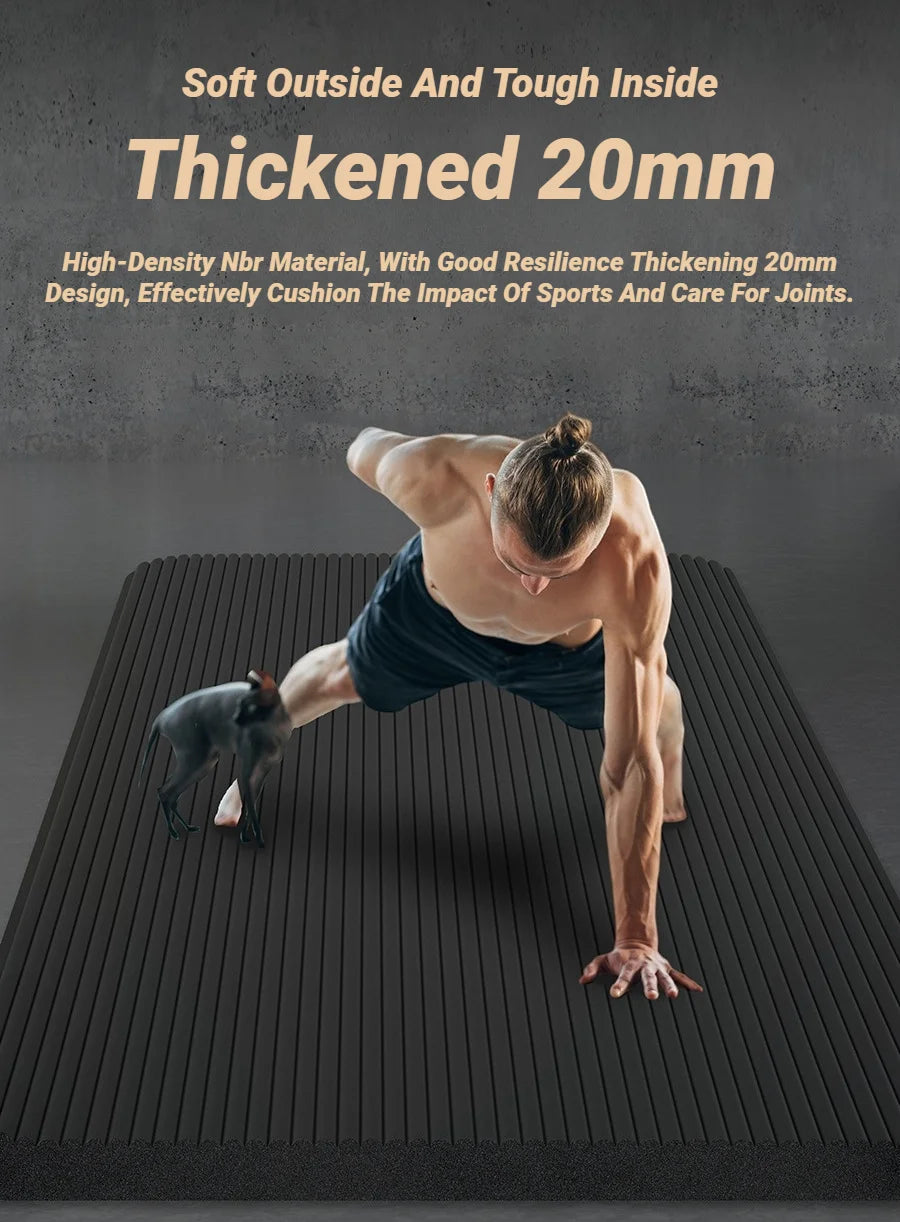 Juego de Dos Tapetes de Yoga Antideslizantes de NBR Extra Gruesos de Alta Calidad para Fitness, Pilates, Gimnasio, Hogar, Sin Olor, Deportivos, Universales para Hombre