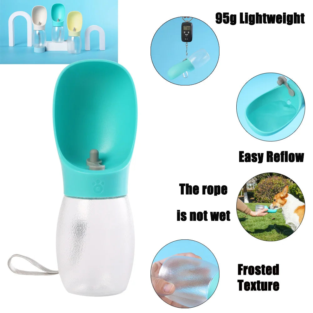 Botella de agua para perros y mascotas, cuencos para beber para cachorros de 300ML, para perros pequeños y medianos, gatos, senderismo, alimentador portátil para gatos, suministros Golden Retriever