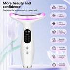 Dispositivo de belleza Facial y de cuello 2 en 1, masaje de vibración de alta frecuencia, dispositivo antienvejecimiento para estiramiento de la piel, herramienta de cuidado de la piel para uso doméstico