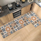 Alfombra de cocina con estampado absorbente, alfombra antideslizante para pasillo, alfombras largas para sala de estar, dormitorio, entrada, felpudo para baño