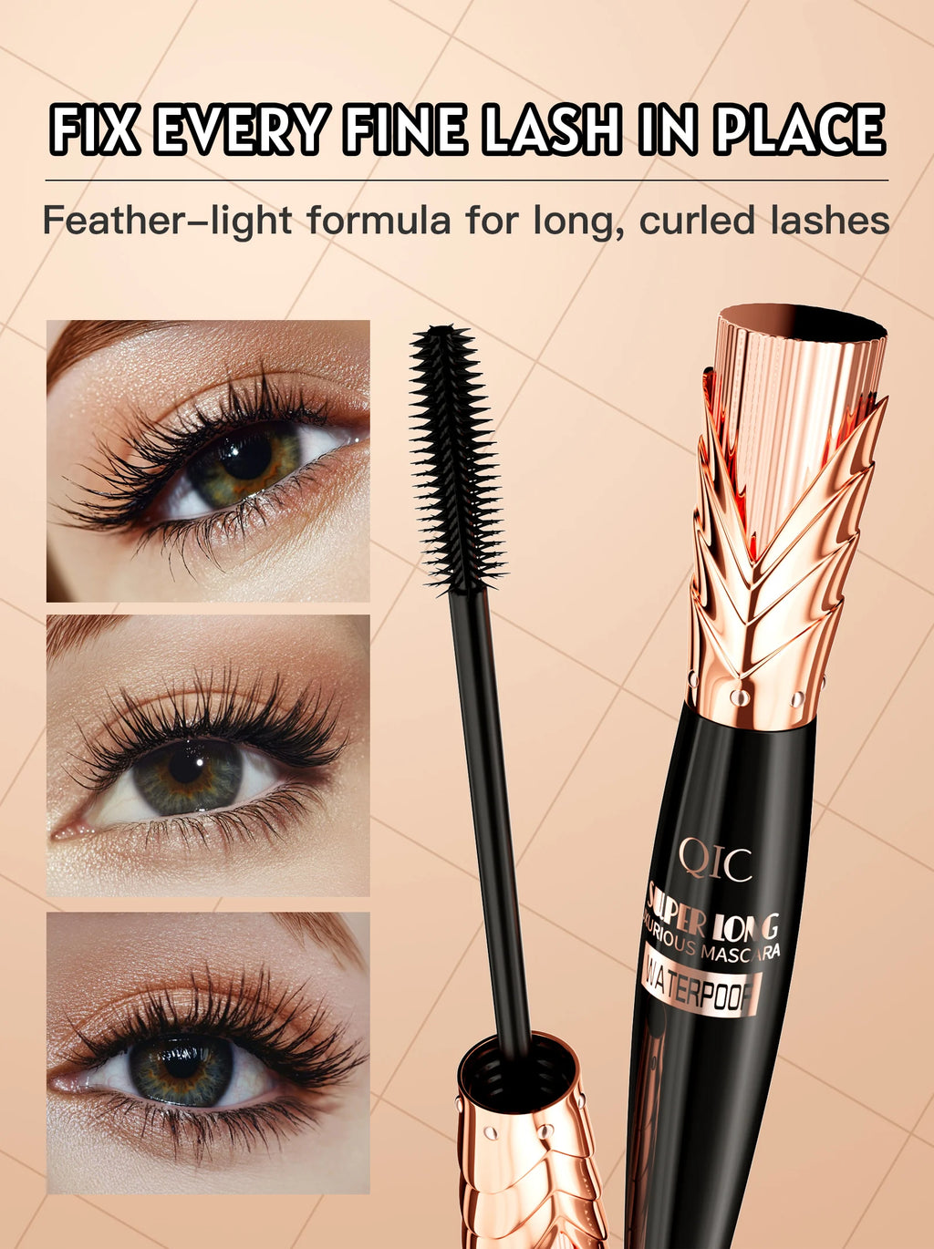 Máscara de pestañas resistente al agua 5D, extensión de pestañas, máscara de fibra de seda gruesa, maquillaje femenino, herramientas cosméticas para ojos para regalos
