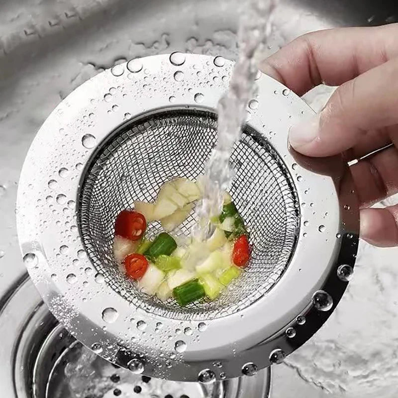 Colador de drenaje de agua para fregadero de cocina, cubierta de drenaje de piso de baño de acero inoxidable, filtro de colector de pelo de ducha, accesorios de fregadero de cocina