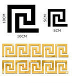 Nuevo 10 Uds. Adhesivo de espejo acrílico con borde de edificio, arte de pared, decoración DIY para el hogar, pegatinas de pared de espejo, decoración para el hogar y la Oficina, 100x100mm