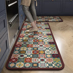 Alfombra de cocina con estampado absorbente, alfombra antideslizante para pasillo, alfombras largas para sala de estar, dormitorio, entrada, felpudo para baño