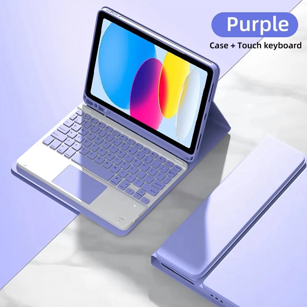 Funda con teclado para iPad de 10. a generación 2022, 10,9 pulgadas, funda con teclado Bluetooth desmontable para iPad 11 11 pulgadas A16 2025 con portalápices