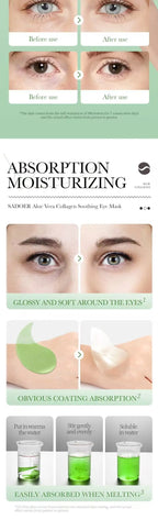 Mascarilla de colágeno de Aloe Vera para ojos, 60 uds., eliminación de ojeras, bolsas para ojos, parches hidratantes reafirmantes para ojos, productos para el cuidado de la piel