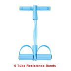 Tensor de banda de resistencia de 4 niveles con asas antideslizantes - Equipo de fitness en casa para entrenamiento muscular abdominal Yoga abdominal