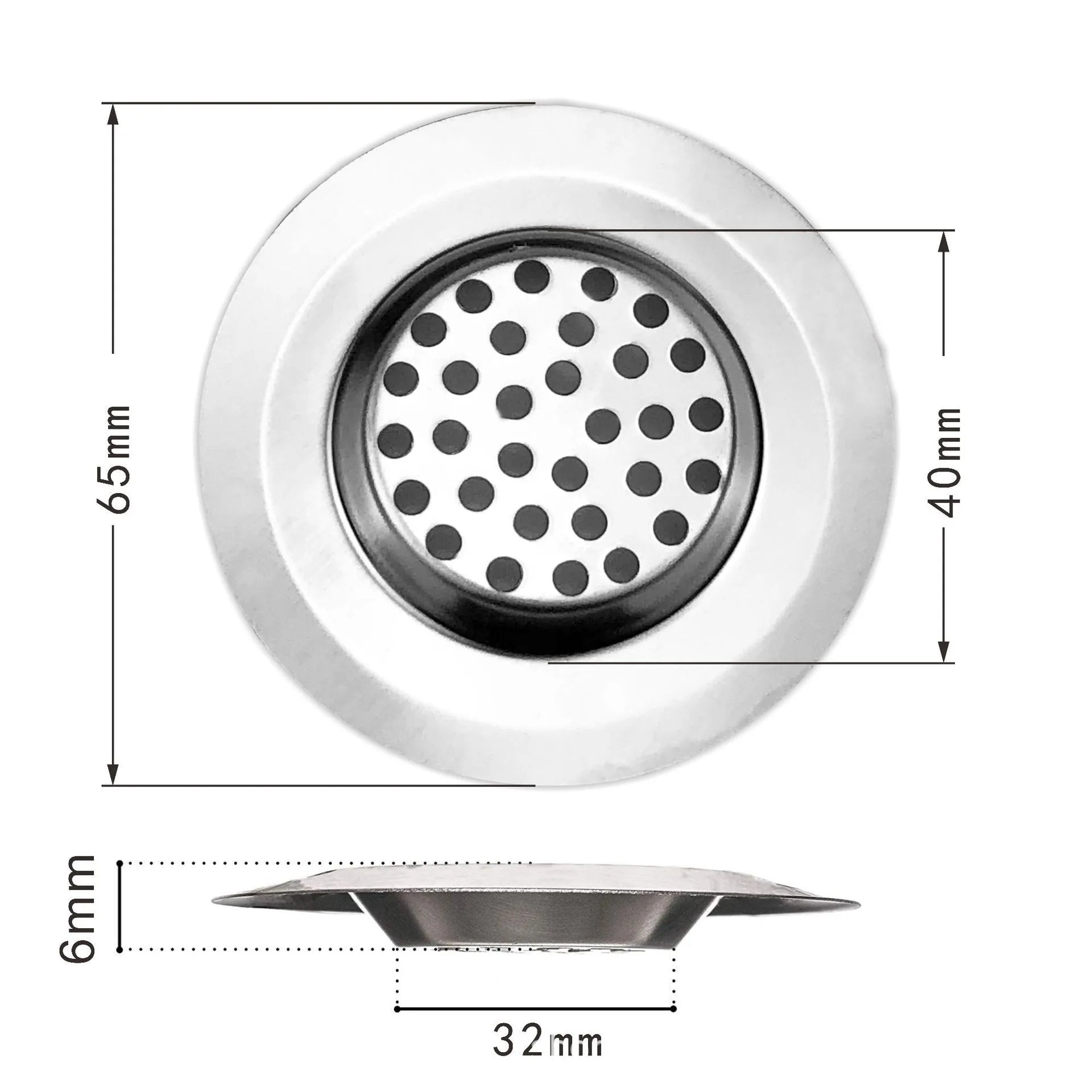 Colador de drenaje de agua para fregadero de cocina, cubierta de drenaje de piso de baño de acero inoxidable, filtro de colector de pelo de ducha, accesorios de fregadero de cocina