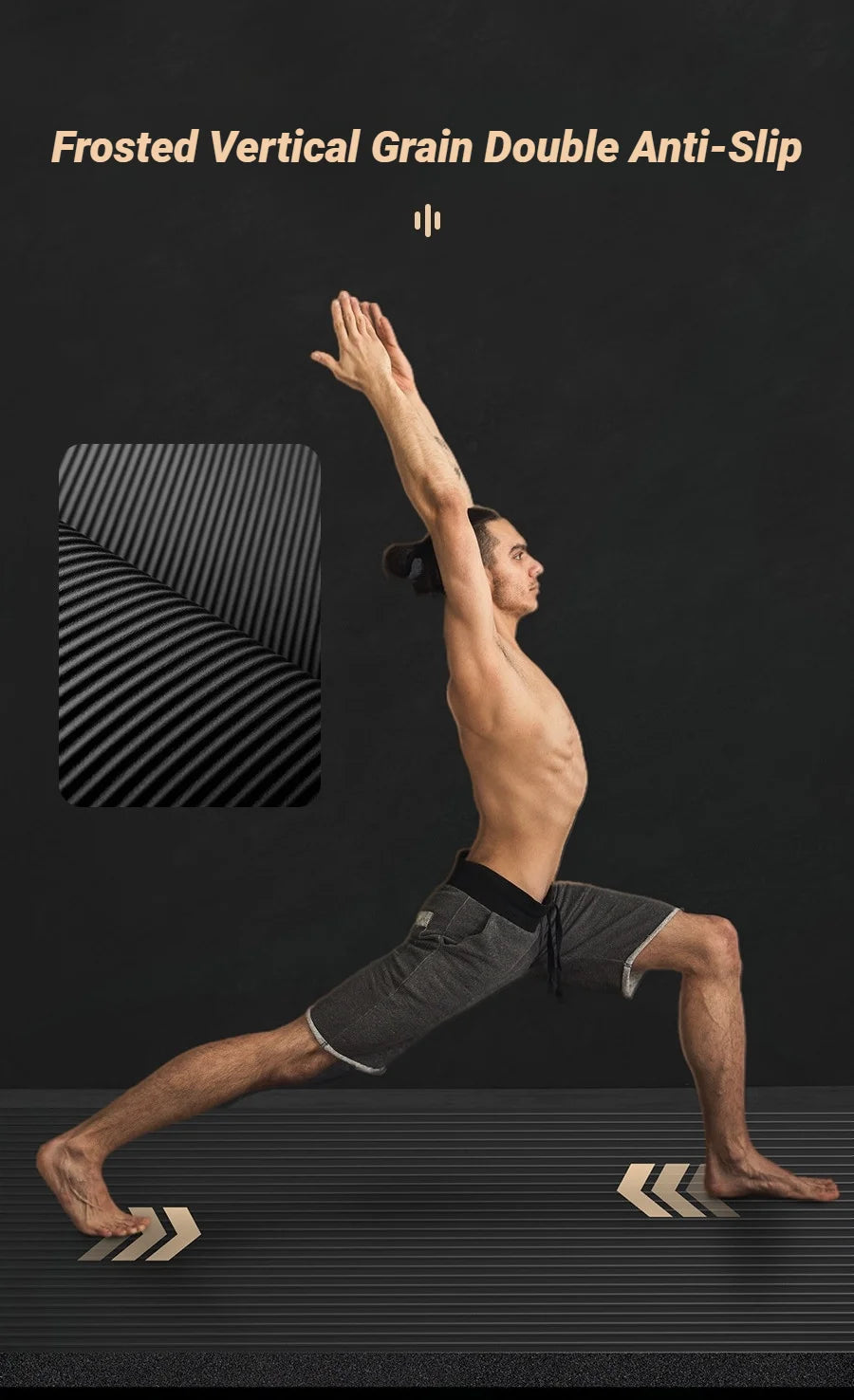 Juego de Dos Tapetes de Yoga Antideslizantes de NBR Extra Gruesos de Alta Calidad para Fitness, Pilates, Gimnasio, Hogar, Sin Olor, Deportivos, Universales para Hombre