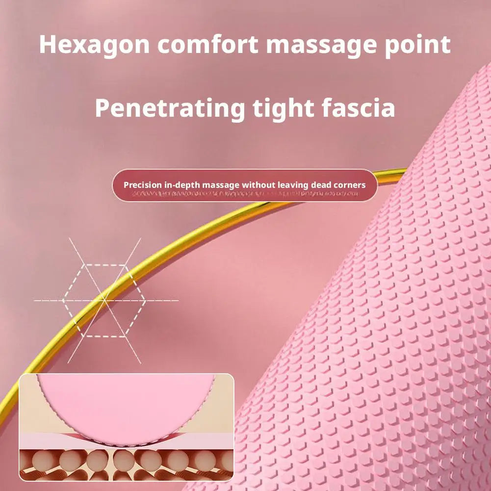 Rodillo de Yoga redondo, cilindro de espuma EVA, rodillo Hexagonal para ejercicio de Pilates, entrenamientos en casa mejorados, diámetro de 9,5 cm de longitud 29,7 cm