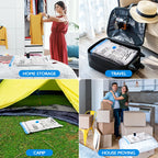 Bomba eléctrica inalámbrica para bolsas de almacenamiento al vacío, bomba de aire recargable de viaje para bolsa de ahorro de espacio, varias bolsas selladas para equipaje de ropa