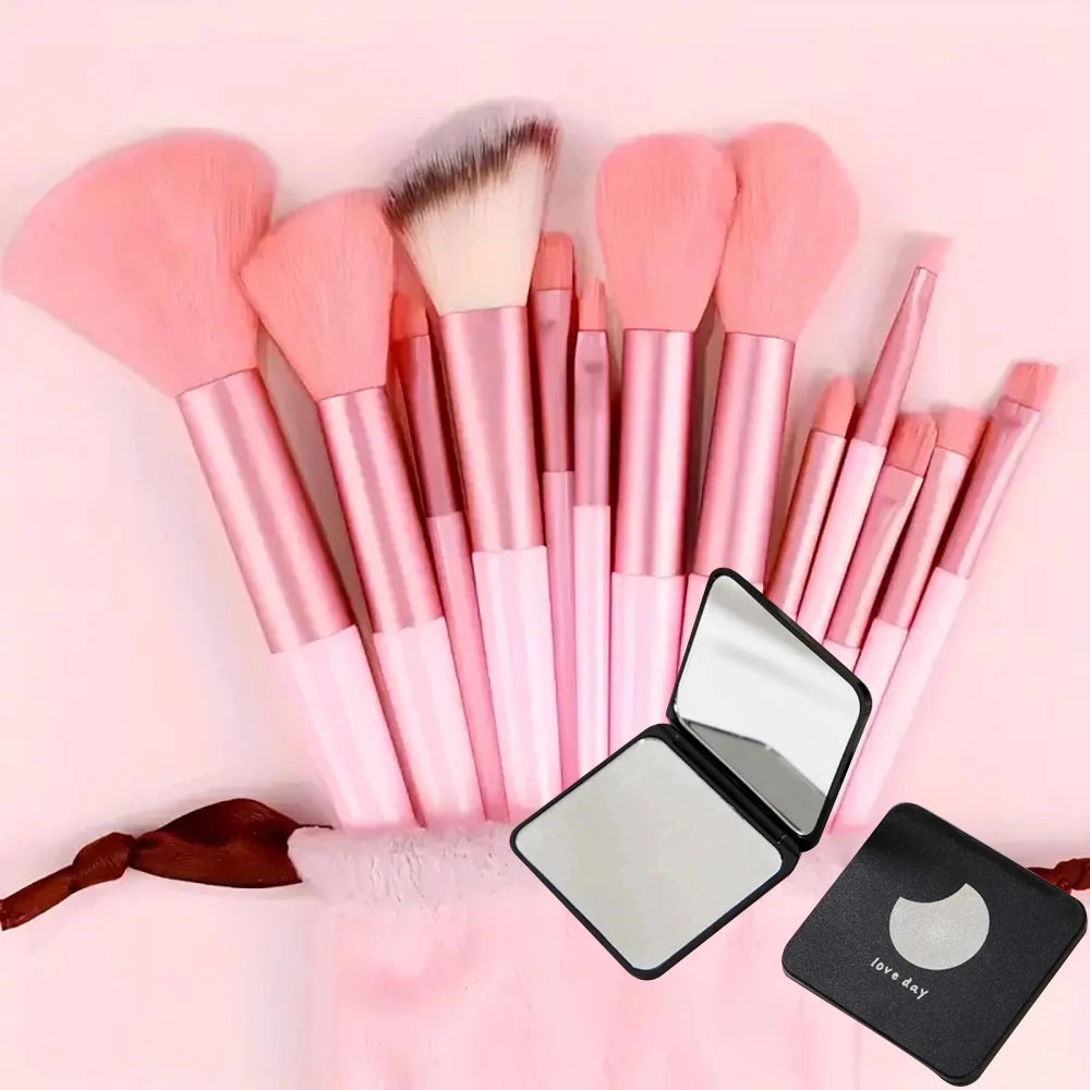 Juego de brochas de maquillaje profesional, 13/33 Uds., con accesorios para la piel combinada, con brochas suaves, adecuado para principiantes