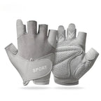 Guantes antideslizantes de medio dedo para entrenamiento de peso pesado para gimnasio, guantes de culturismo para hombres y mujeres, soporte para muñeca, deportes de levantamiento de pesas
