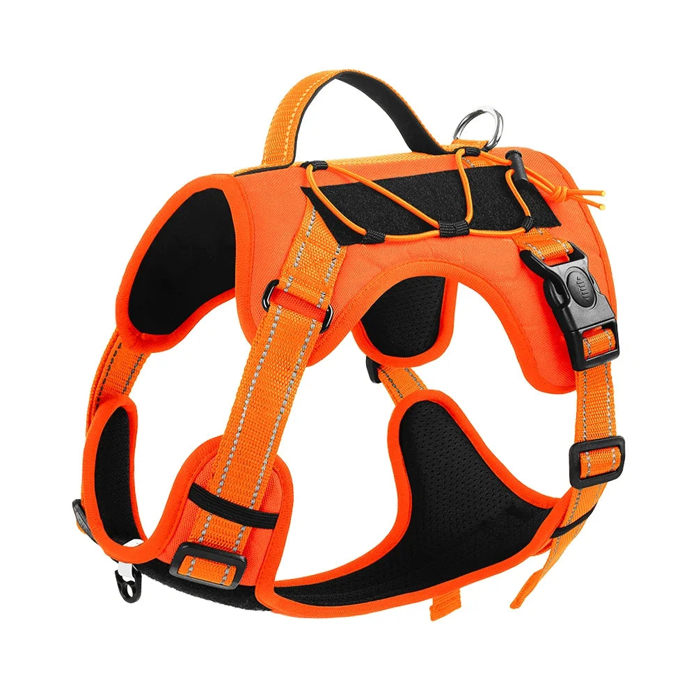 Arnés para Mascotas Multifuncional de Nailon Reflectante, Arnés Ajustable para Perros, Arnés de Pecho para Perros con Control Cómodo y Sin Tirones, Suministros para Mascotas