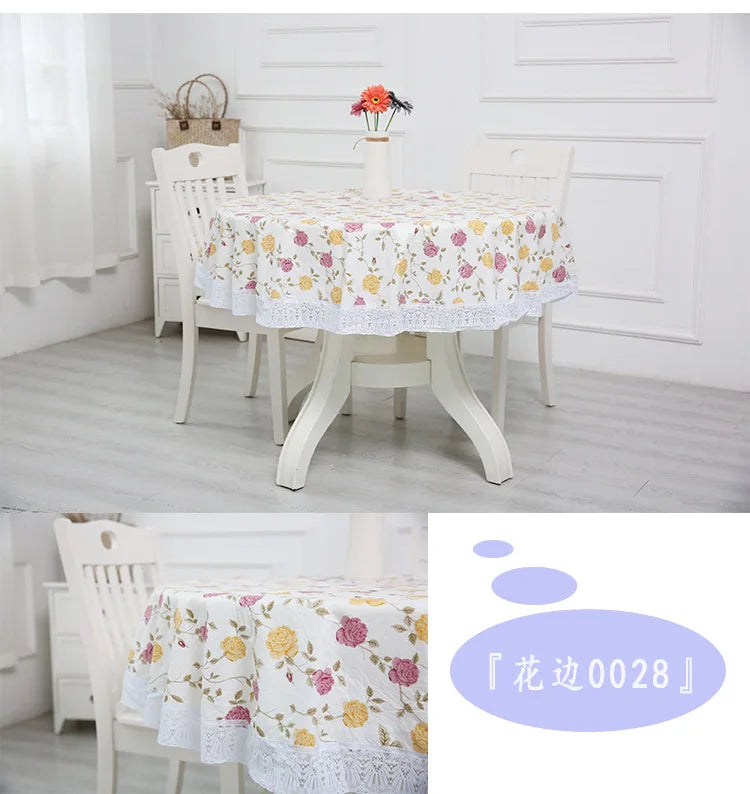 Mantel redondo grande de PVC para Hotel, impermeable y a prueba de aceite, de plástico, a prueba de quemaduras