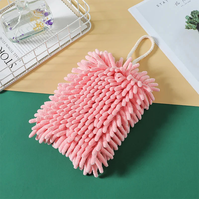 Paño de limpieza de chenilla de secado rápido superabsorbente, toalla de mano montada en la pared, suministros de cocina y baño