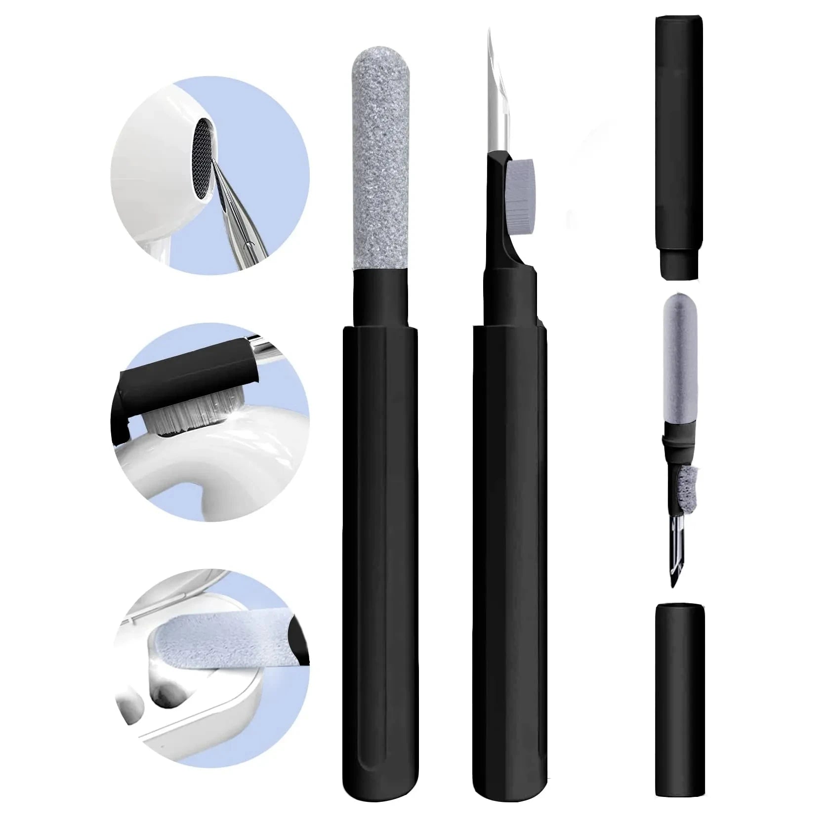 Kit de cepillo de limpieza de teclado 5 en 1, extractor de teclas, limpiador de auriculares para Airpods Pro 1 2 3, caja de auriculares Bluetooth, herramientas de limpieza