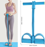 Tensor de banda de resistencia de 4 niveles con asas antideslizantes - Equipo de fitness en casa para entrenamiento muscular abdominal Yoga abdominal