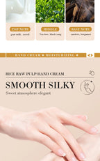 3/5 piezas BIOAQUA Crema de manos de arroz blanco, blanqueadora, hidratante, nutritiva, antienvejecimiento, productos para el cuidado de la piel de las manos