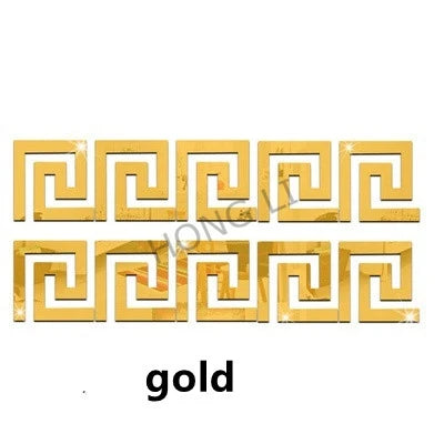 Nuevo 10 Uds. Adhesivo de espejo acrílico con borde de edificio, arte de pared, decoración DIY para el hogar, pegatinas de pared de espejo, decoración para el hogar y la Oficina, 100x100mm