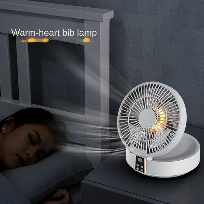 Ventilador portátil con Control remoto para colgar en la pared, ventilador plegable eléctrico recargable por Usb, luz nocturna, Enfriador de aire para el hogar, nuevo, 2023