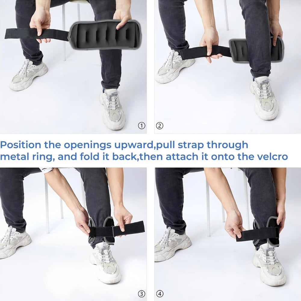 1 par de pesas ajustables para tobillo y muñeca (0,5 kg/1 kg) - correas ligeras de neopreno para correr, entrenamiento de fuerza de yoga para todas las edades