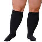 1 par de calcetines de compresión de pantorrilla extra anchos para mujeres y hombres, calcetines de compresión de talla grande 20-30 mmHg, medias hasta la rodilla