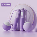 Cuerda para saltar Digital inteligente con función de conteo automático, diseño ponderado inalámbrico para entrenamiento cardio en interiores y exteriores, quema de grasa en casa