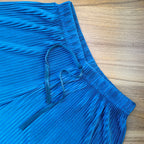Pantalones de pierna ancha para mujer, pantalón plisado de seda de hielo, cintura elástica, holgado, informal, moda de verano