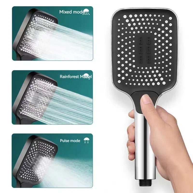 Grifo de ducha de baño cromado, grifo mezclador de doble caño de agua fría y caliente montado en la pared de latón para lavabo de ducha de baño divisor de baño