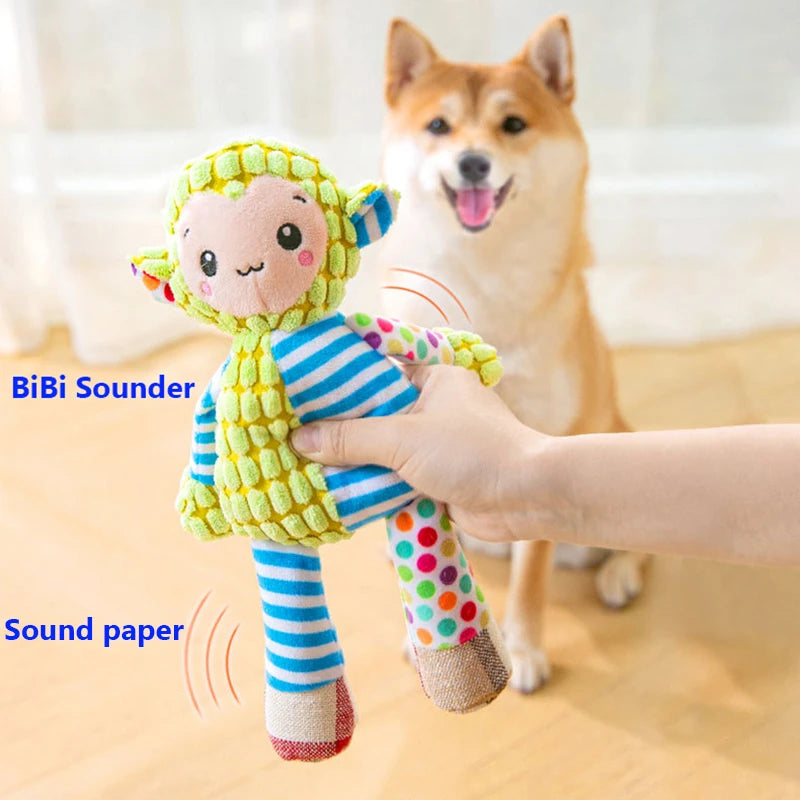 Juguete de peluche para mascotas, rompecabezas para perros y gatos, animales bonitos, resistente a mordeduras, interactivo, chirriante, limpieza de dientes de perro, juguete para masticar, suministros para mascotas