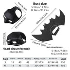 Conjunto de disfraz de murciélago negro para mascotas de Halloween con ala de máscara para gatos, perros, Cosplay creativo, suministros para fiesta de Halloween para mascotas
