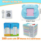 Tarjetas Flash parlantes del alfabeto de 510 palabras, regalos educativos de cumpleaños para niños y niñas, juguetes de voz Montessori preescolares