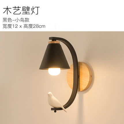 Lámpara de pared de madera moderna, modelo creativo de resina, lámparas de pared para sala de estar, dormitorio, habitación de niños, accesorios de iluminación nórdicos para decoración del hogar