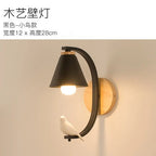 Lámpara de pared de madera moderna, modelo creativo de resina, lámparas de pared para sala de estar, dormitorio, habitación de niños, accesorios de iluminación nórdicos para decoración del hogar