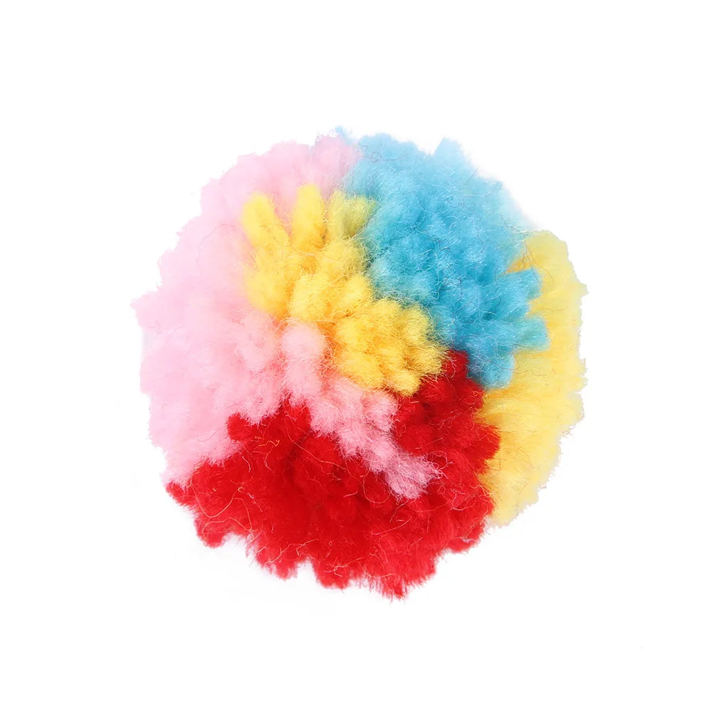 Divertidos juguetes para gatos, Bola de lana colorida, interactivo, alivio del aburrimiento, juguete para gatitos, persecución en interiores, pelotas de peluche, suministros para mascotas