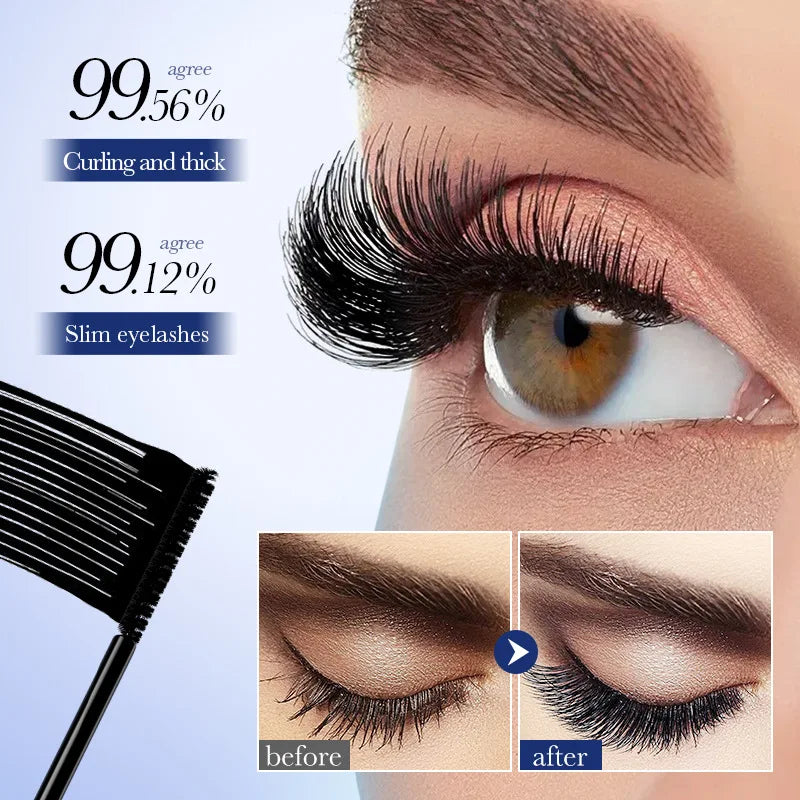 Máscara de pestañas resistente al agua 5D, maquillaje para mujer, máscara resistente al agua, máscara de fibra de seda negra, Cosméticos Coreanos nuevos