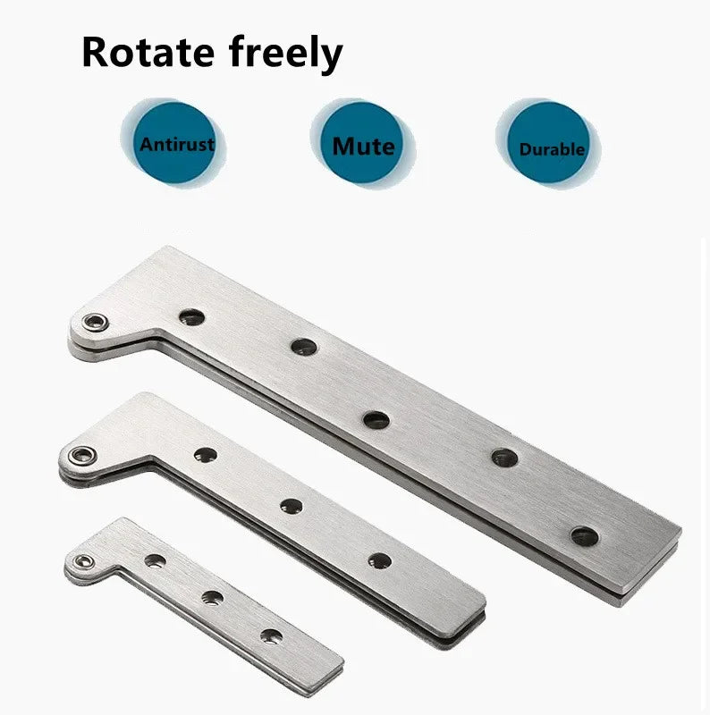 Bisagra de boca de pollo con rotación de 360 grados, 1 piezas, esquina de puerta oculta, Base de muebles superior e inferior, accesorios de Hardware de acero inoxidable