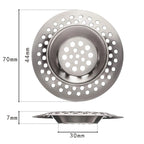 Colador de drenaje de agua para fregadero de cocina, cubierta de drenaje de piso de baño de acero inoxidable, filtro de colector de pelo de ducha, accesorios de fregadero de cocina