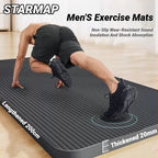 Juego de Dos Tapetes de Yoga Antideslizantes de NBR Extra Gruesos de Alta Calidad para Fitness, Pilates, Gimnasio, Hogar, Sin Olor, Deportivos, Universales para Hombre