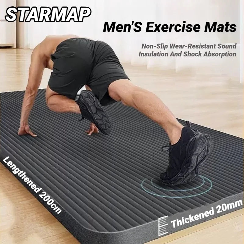 Juego de Dos Tapetes de Yoga Antideslizantes de NBR Extra Gruesos de Alta Calidad para Fitness, Pilates, Gimnasio, Hogar, Sin Olor, Deportivos, Universales para Hombre