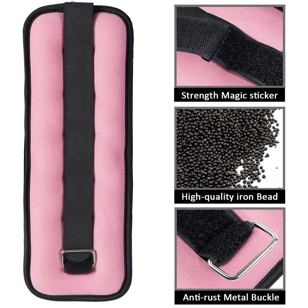1 par de pesas ajustables para tobillo y muñeca (0,5 kg/1 kg) - correas ligeras de neopreno para correr, entrenamiento de fuerza de yoga para todas las edades