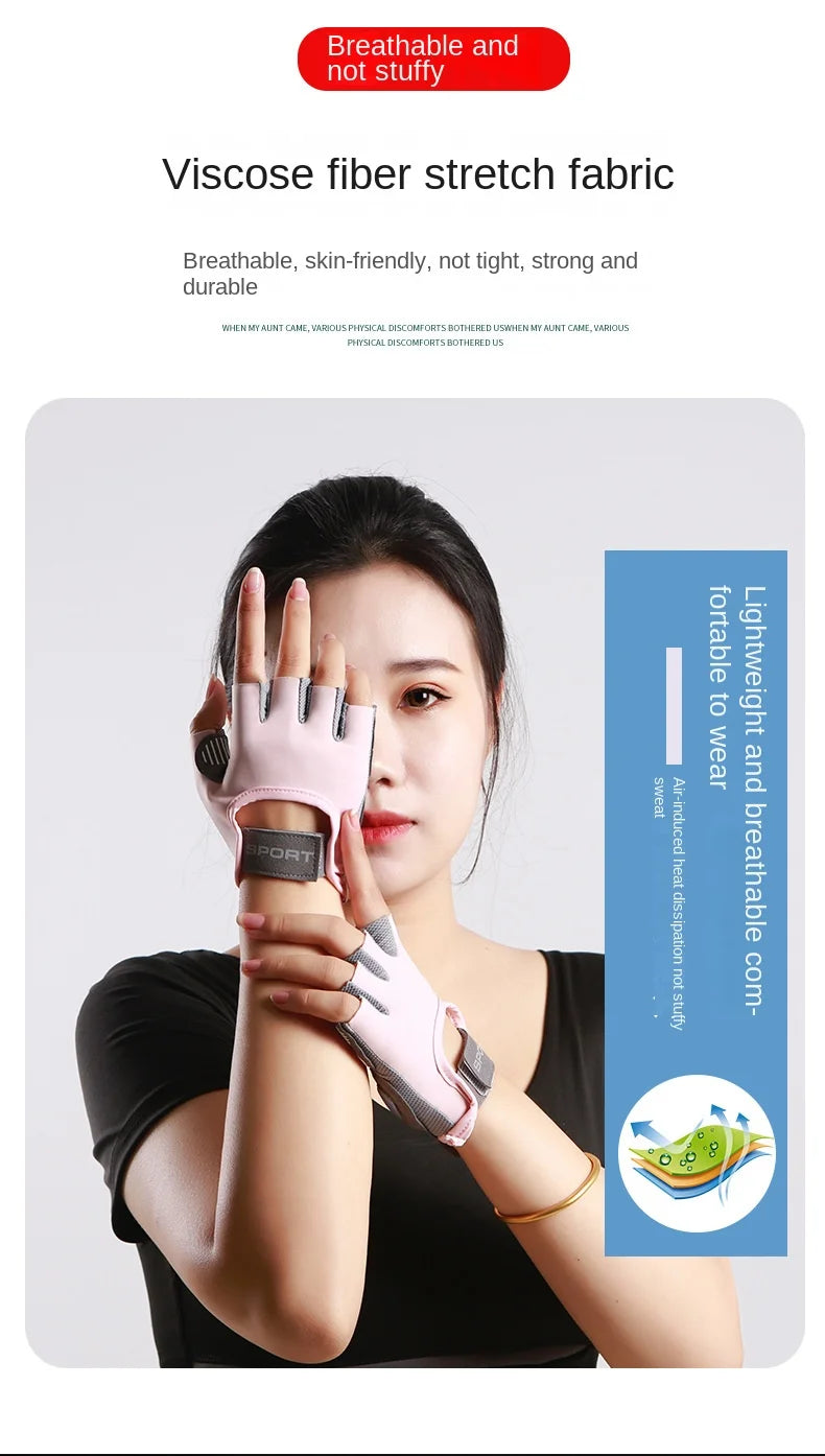 Guantes deportivos antideslizantes para hombre y mujer, guantes de Yoga para entrenamiento de culturismo, levantamiento de pesas, 1 par